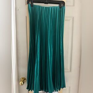 Zara Teal Pleated Maxi Skirt